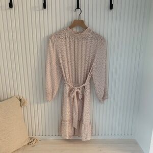 Elegant Cream Floral Dress